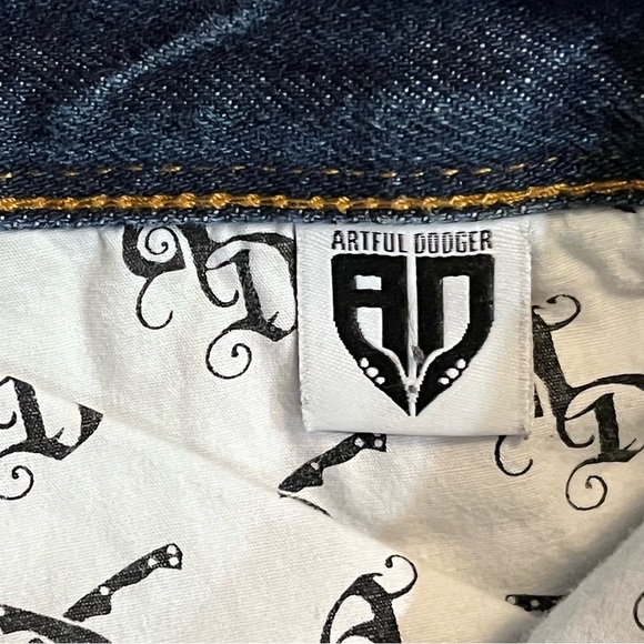 Artful Dodger mens Jeans Sz 33x31 Blue Straight Denim Hip Hop Skater Classiccore - Picture 15 of 15